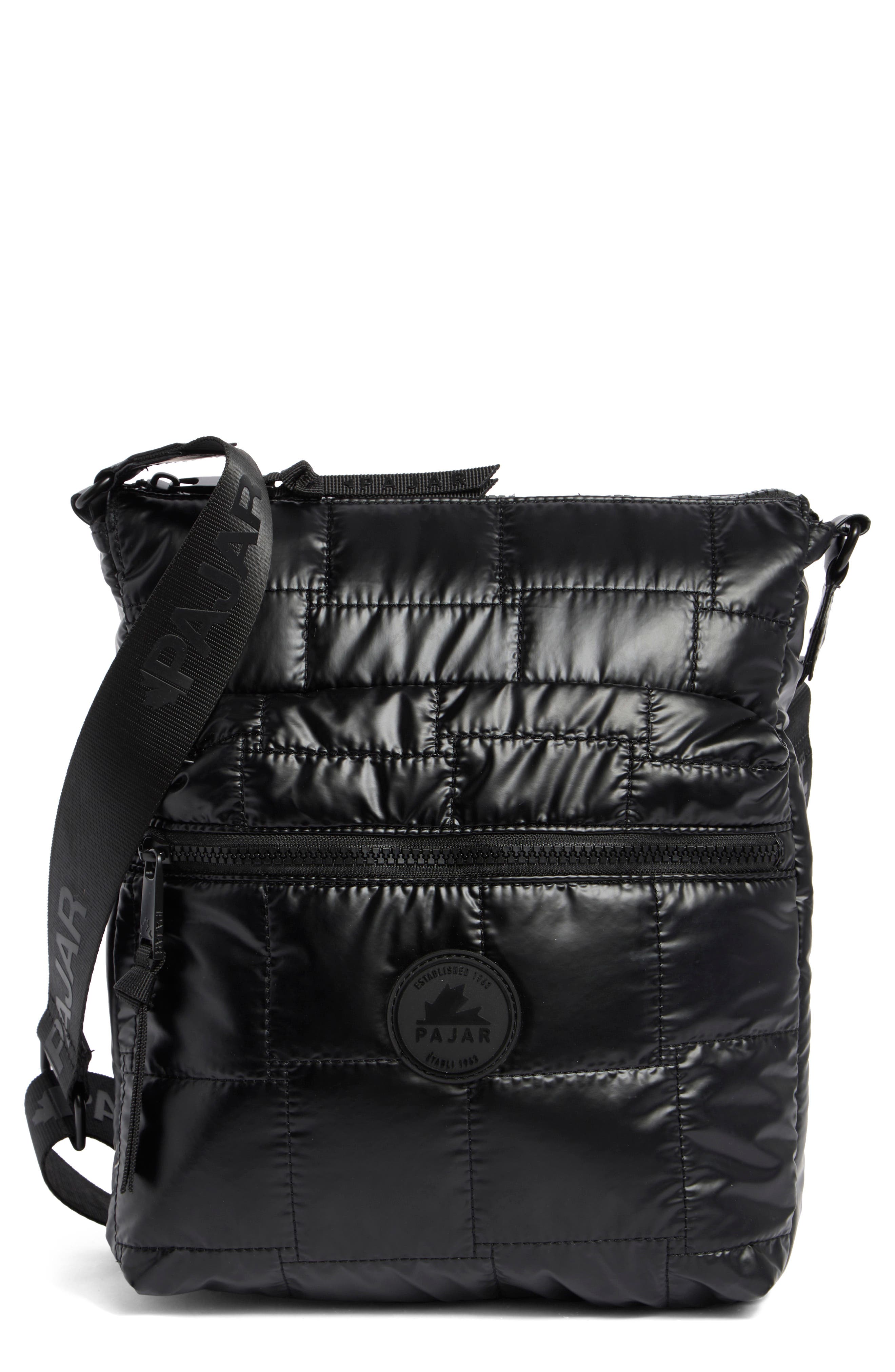 Pajar Quilted Nylon Crossbody Bag, Main, color, 