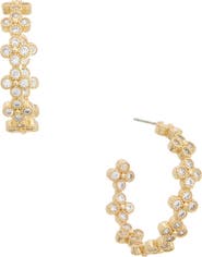 Juvell Cubic Zirconia Clover Hoop Earrings