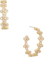 Juvell Cubic Zirconia Clover Hoop Earrings