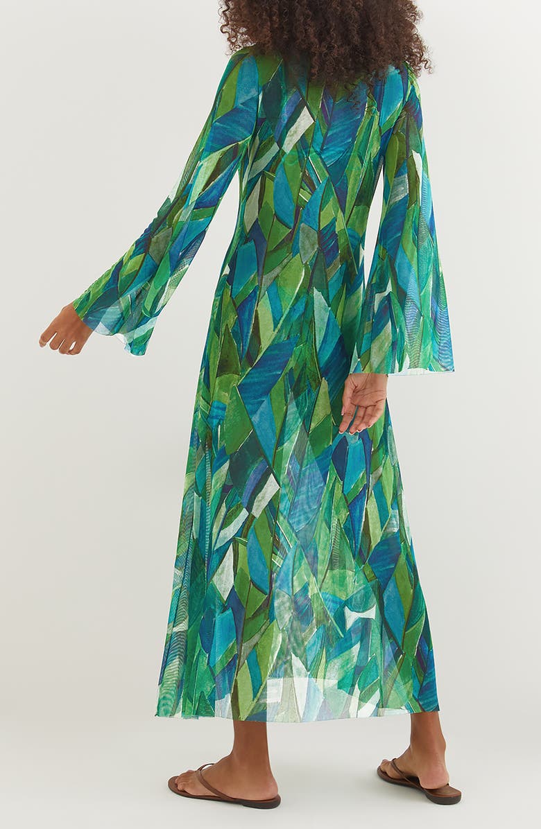 ViX Paula Hermanny Tropics Lidi Long Sleeve Cover-Up Dress, Alternate, color, 