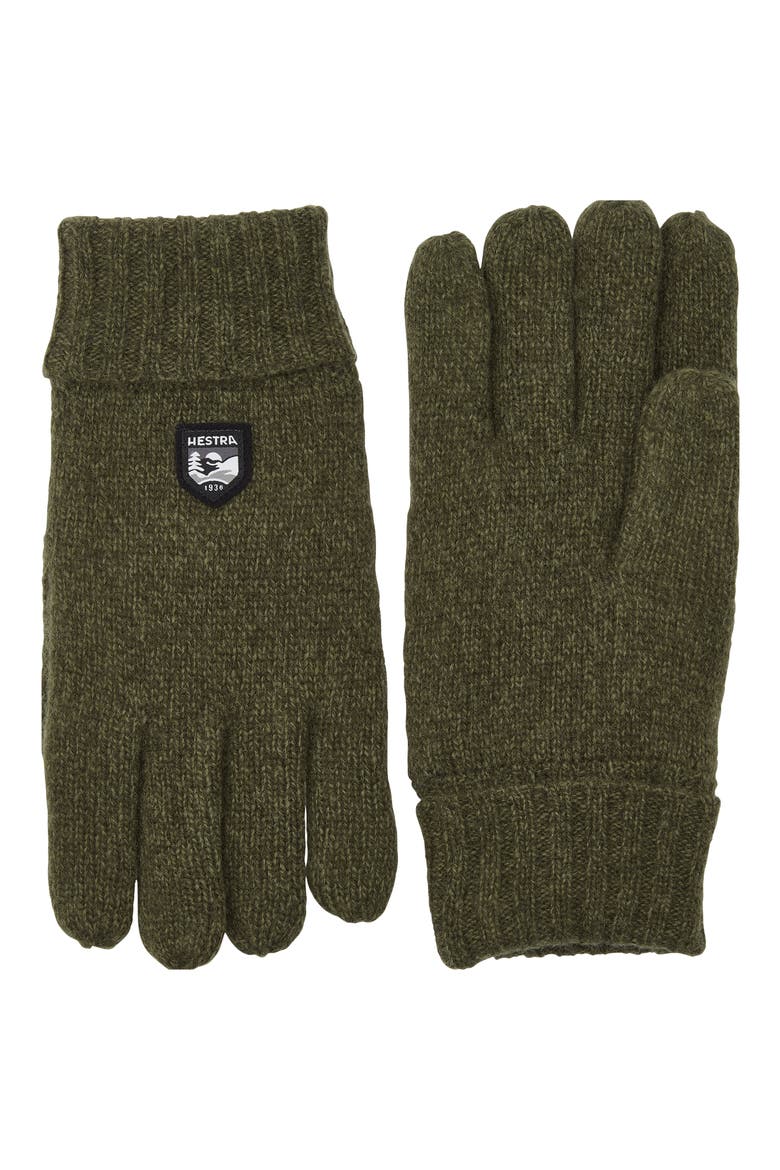 Wool Blend Gloves, Main, color, OLIVE