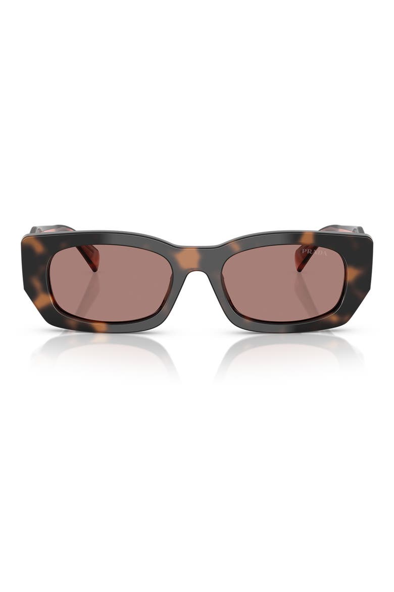 53mm Pillow Square Polarized Sunglasses, Main, color, LIGHT BROWN