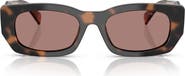Prada 53mm Pillow Square Polarized Sunglasses