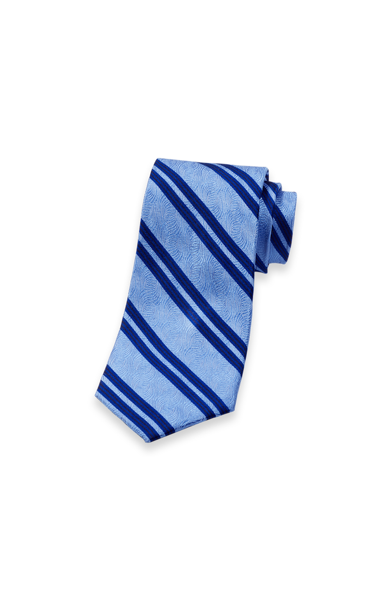 Paul Fredrick Patterned Woven Silk Tie, Main, color, Sky Blue/Navy