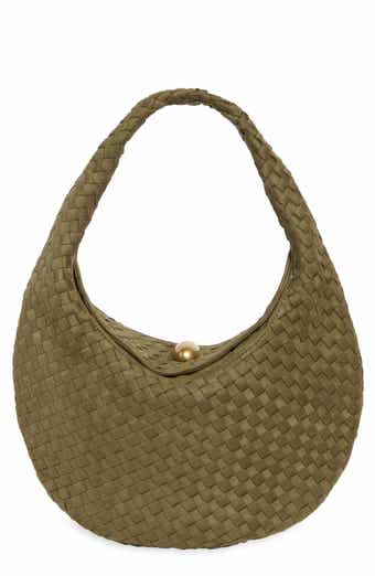 Nola Woven Faux Suede Hobo Bag