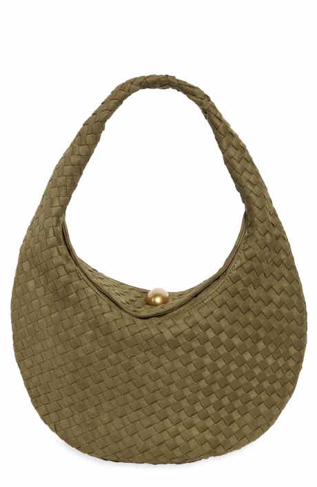 Nola Woven Faux Suede Hobo Bag