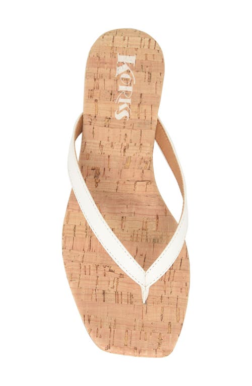 Korks Winnie Flip Flop In White