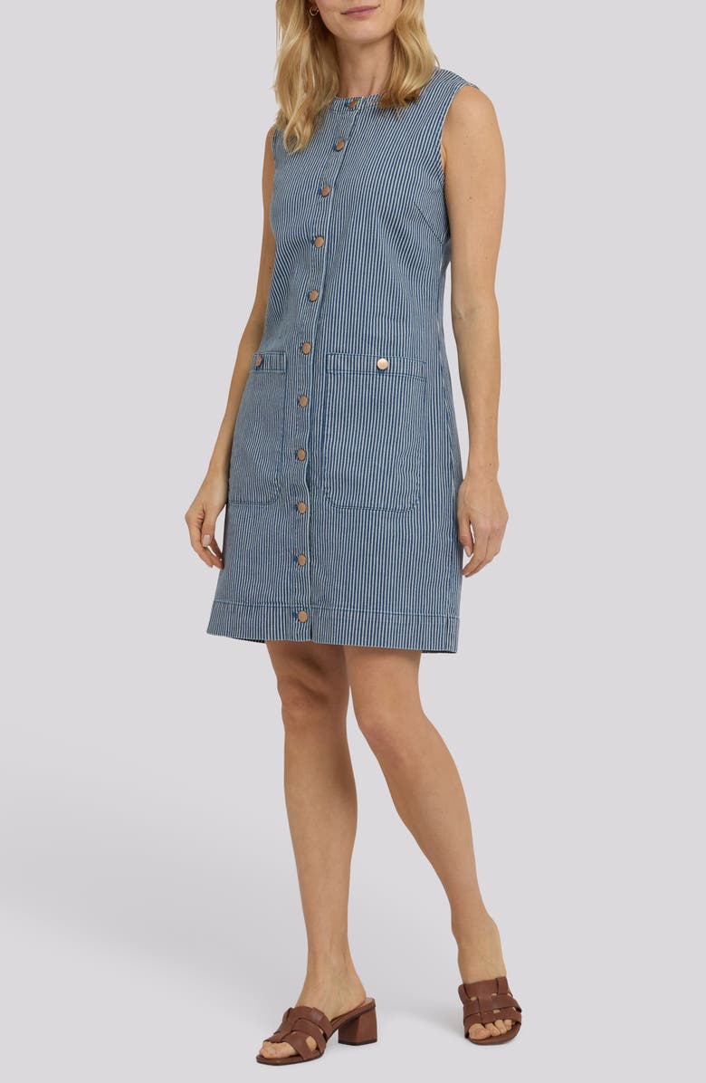 NYDJ Sleeveless Denim Utility Dress, Main, color, 