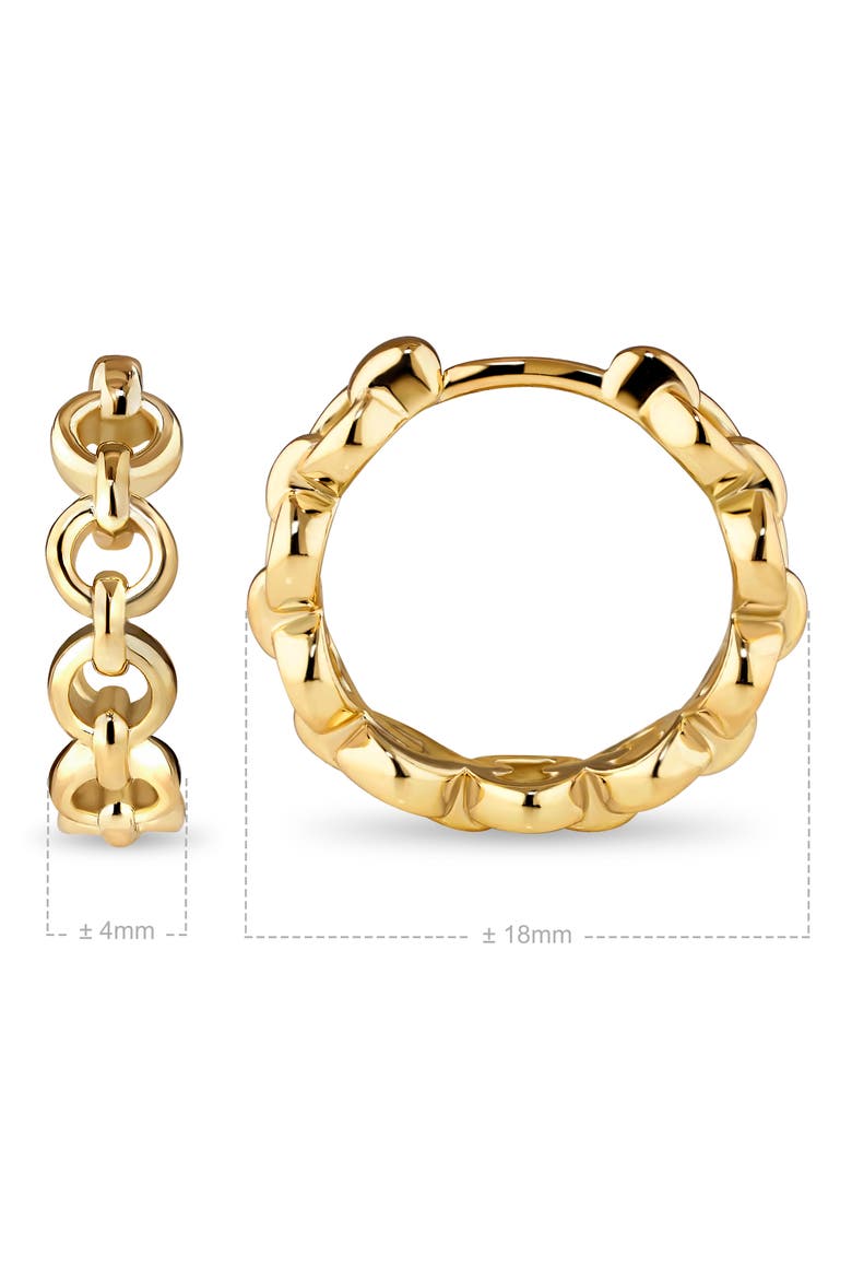 Cable Link Hoop Earrings, Alternate, color, GOLD