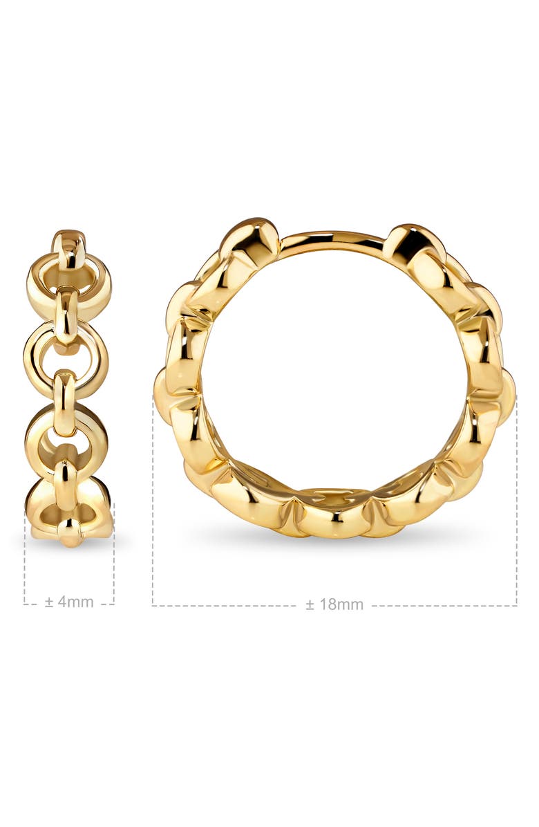 DEVATA Cable Link Hoop Earrings, Alternate, color, Gold
