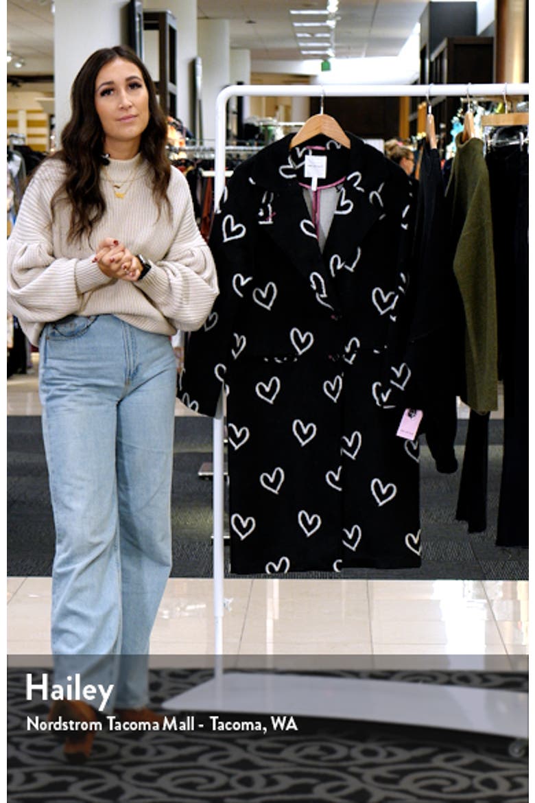 Heart Jacquard Brushed Fleece Coat video
