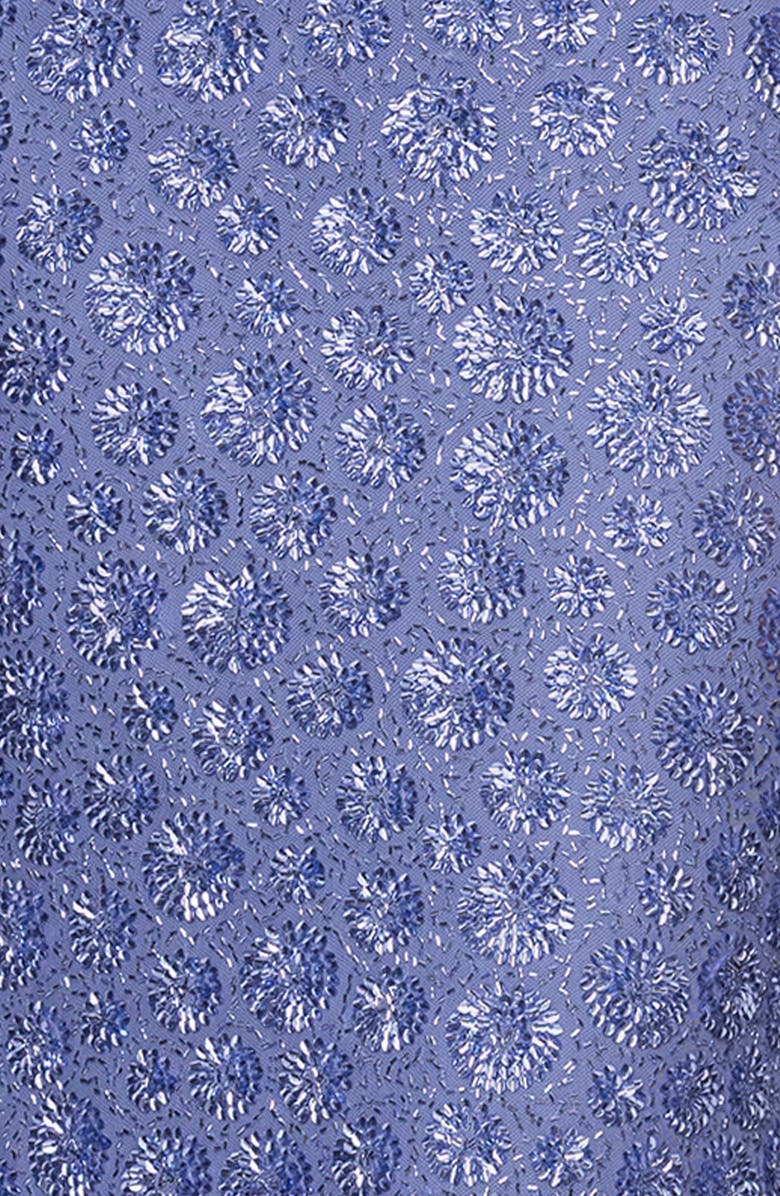 Blondie Nites Drape Sequin Sleeveless Gown, Alternate, color, Periwinkle