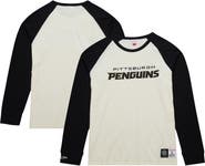 Mitchell & Ness Men's Mitchell & Ness Cream Pittsburgh Penguins Legendary Slub Vintage Raglan Long Sleeve T-Shirt