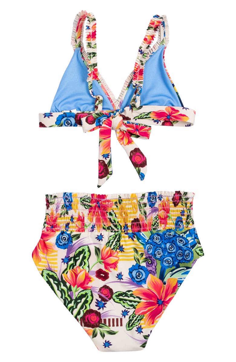 Agua Bendita Kids' Zhanna Citrus Two-Piece Swimsuit, Alternate, color, Multicolor