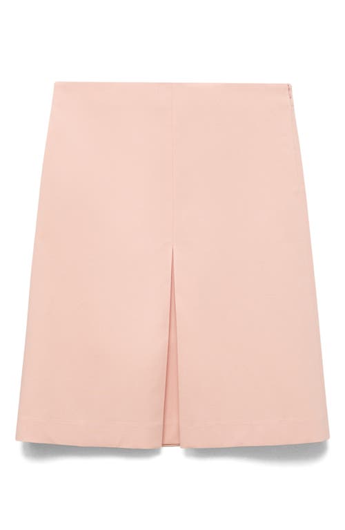 Mango Midi Cotton Skirt With Pleated Detail In Multi