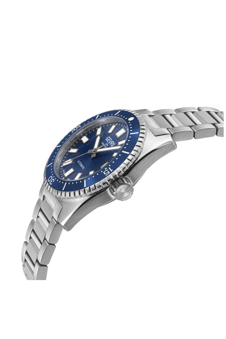 Atlantic Avenue Automatic Bracelet Watch, Alternate, color, SILVER