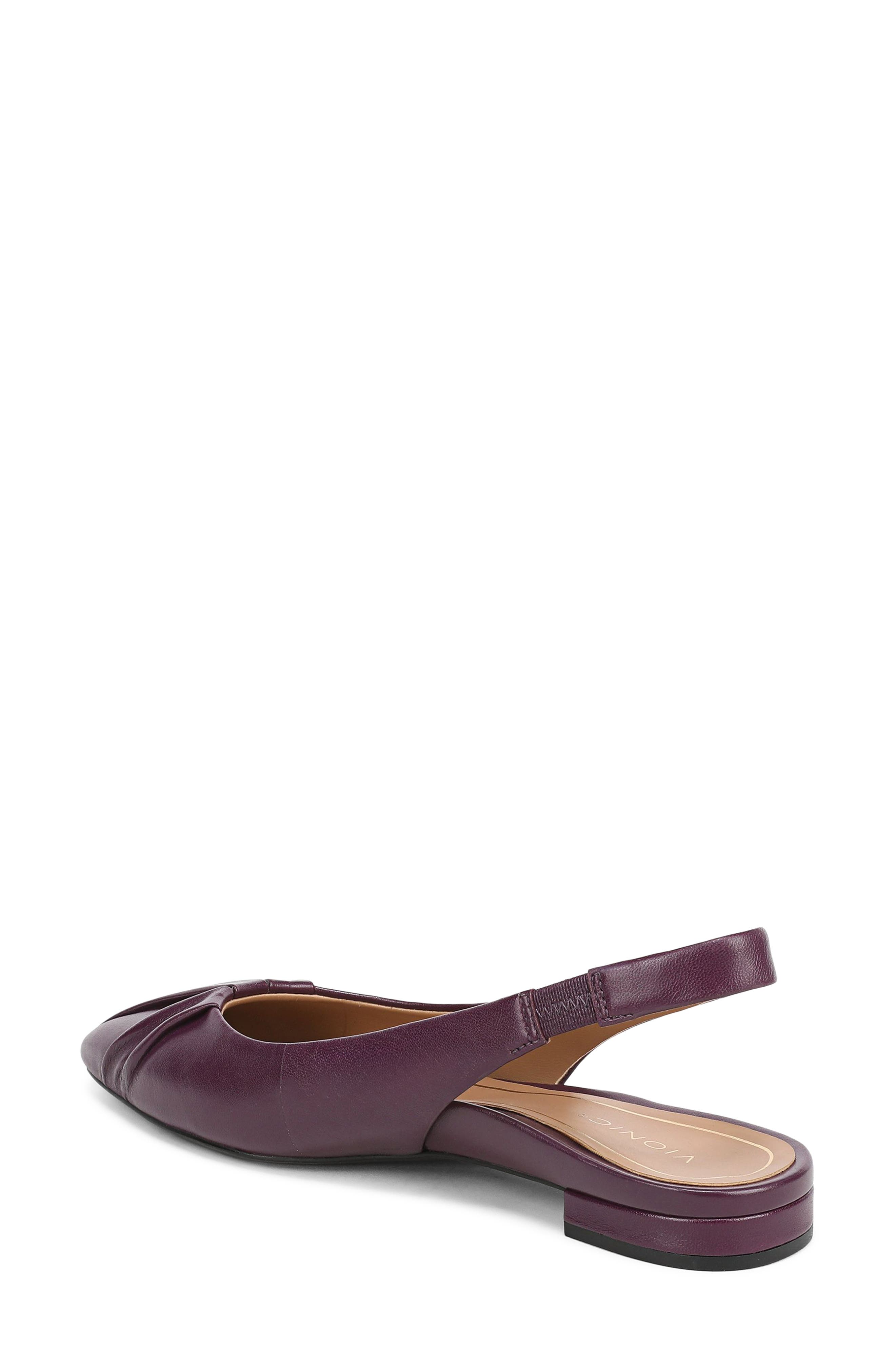 Vionic Gabriella Slingback Flat, Alternate, color, Winter Plum Leather