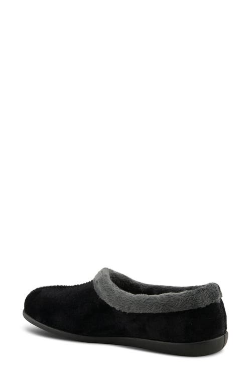 Flexus By Spring Step Amalie Faux Fur Slipper In Black