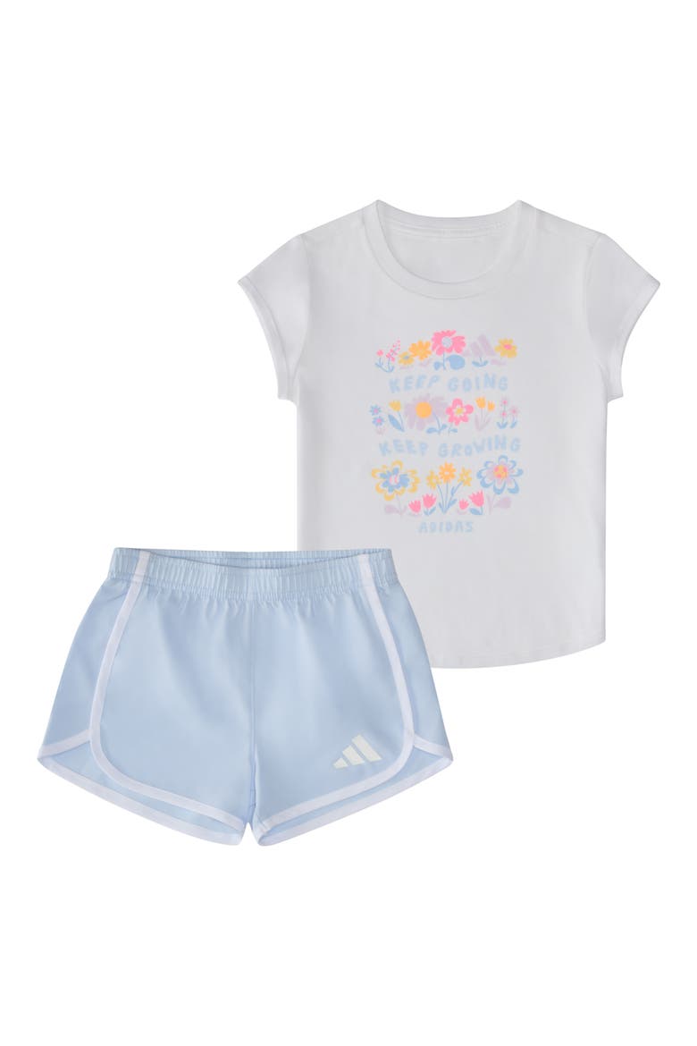 Kids' Graphic T-Shirt & Shorts Set, Main, color, WHITE