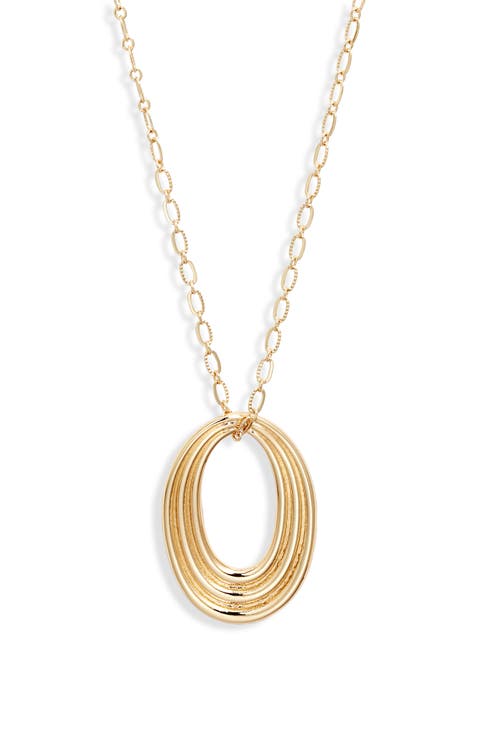 Concentric Circle Pendant Necklace