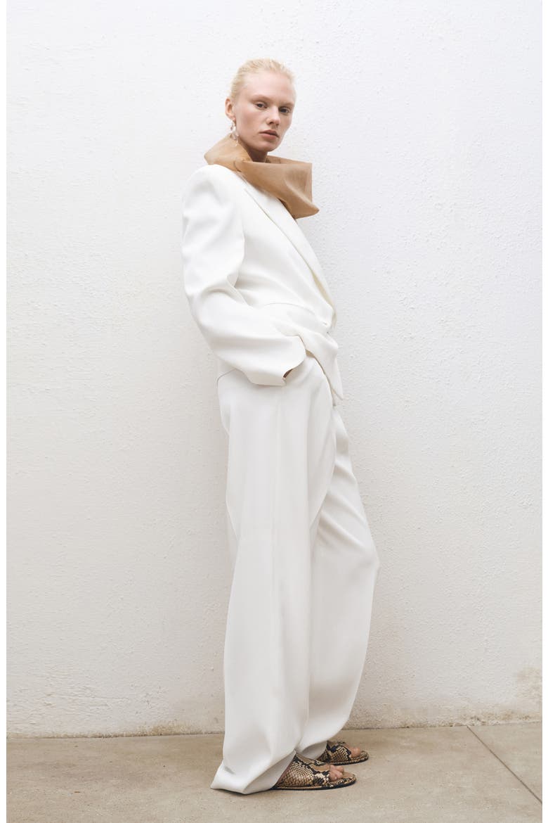 Oversize Double Breasted Blazer, Alternate, color, WHITE