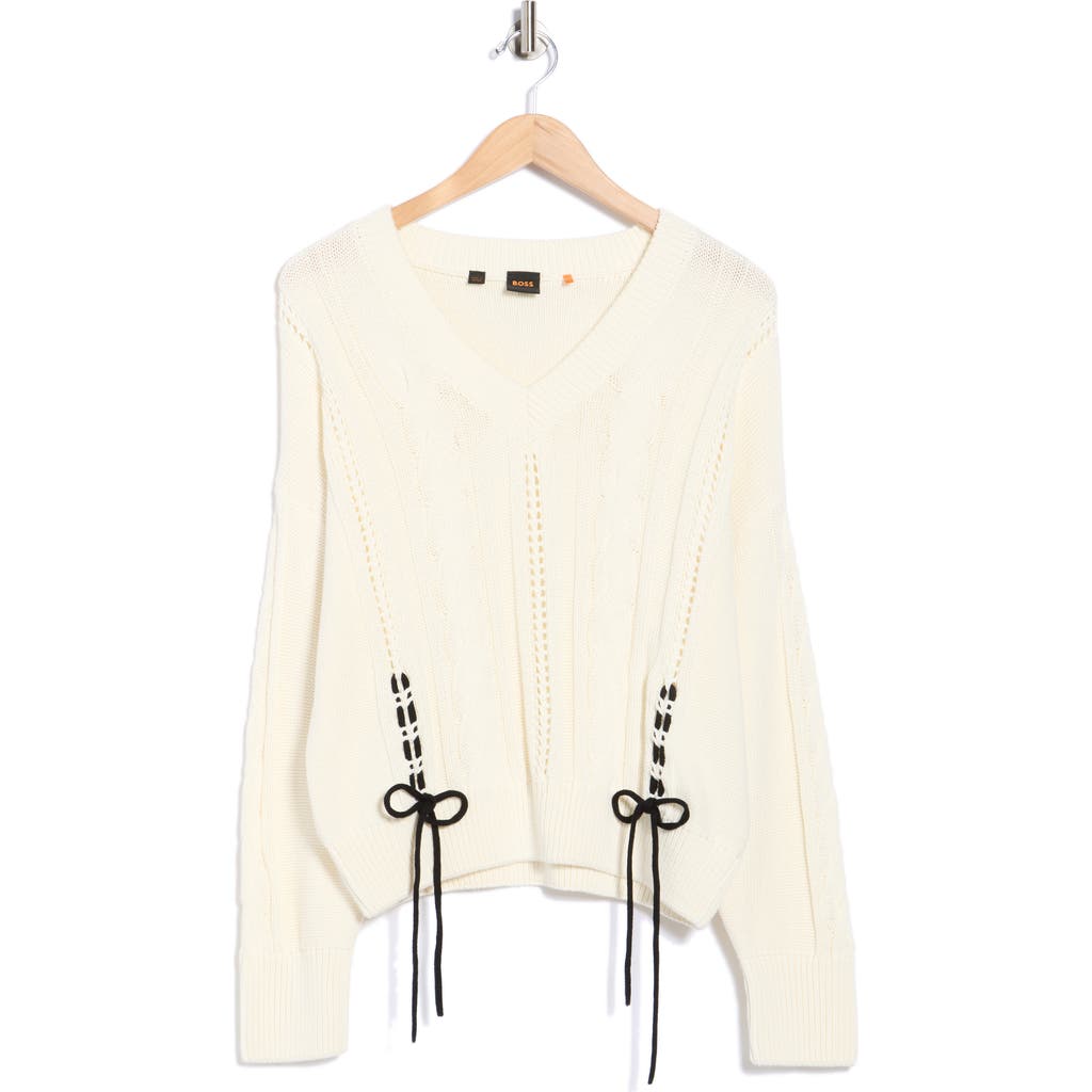 Hugo Boss Boss Orange V-neck Pullover Sweater In Multi