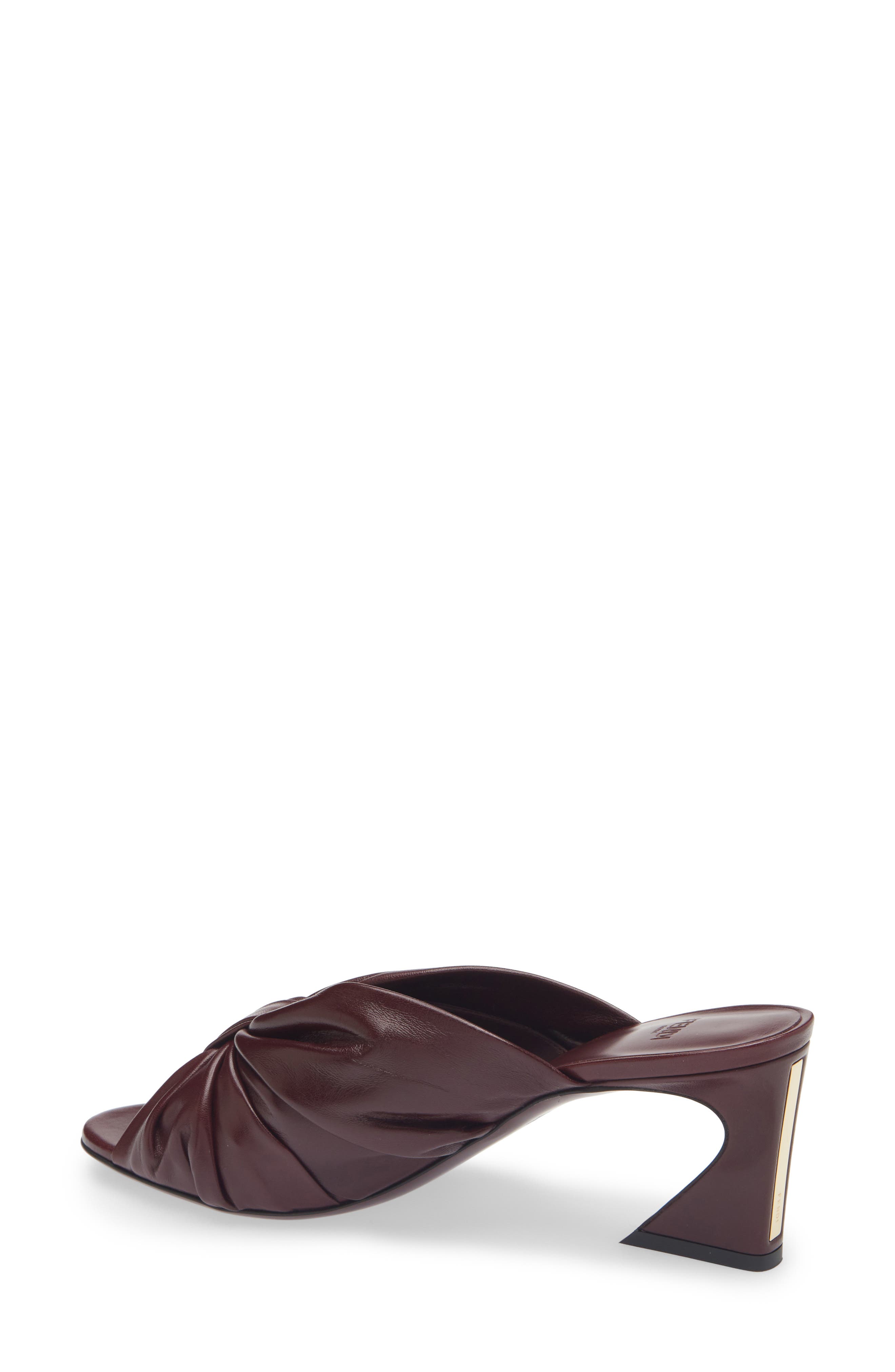 Fendi Arco Sandal, Alternate, color, Burgundy