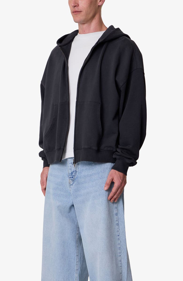 mnml Heavyweight Basic Zip-Up Cotton Hoodie, Alternate, color,