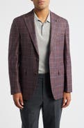 Jack Victor McAllen Red Plaid Soft Constructed Wool & Silk Blend Sport Coat
