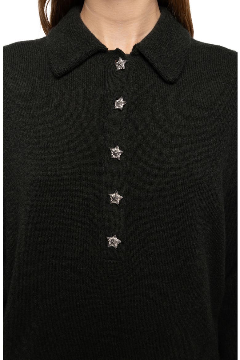 Soula Cashmere Polo Sweater, Alternate, color, GLOOM