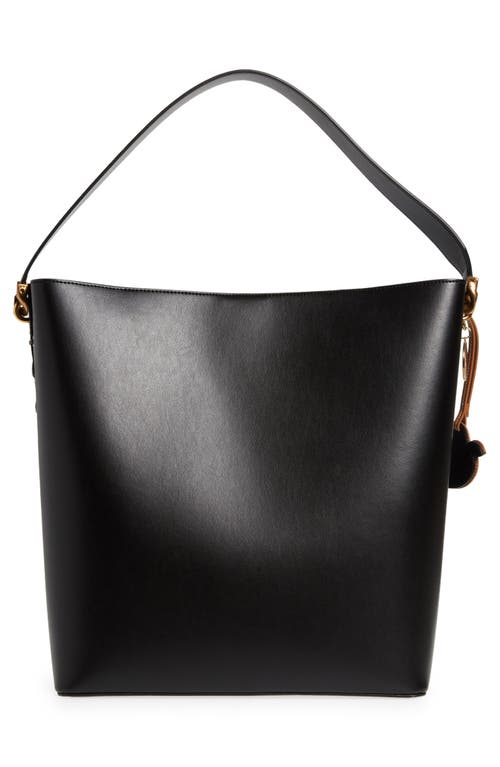 Stella Mccartney Frayme Laced Faux Leather Tote In Black