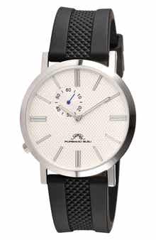 PORSAMO BLEU Bennett Silicone Strap Watch, 40mm