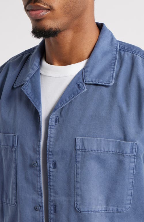 Bp. Short Sleeve Mechanic Shirt In Blue Indigo