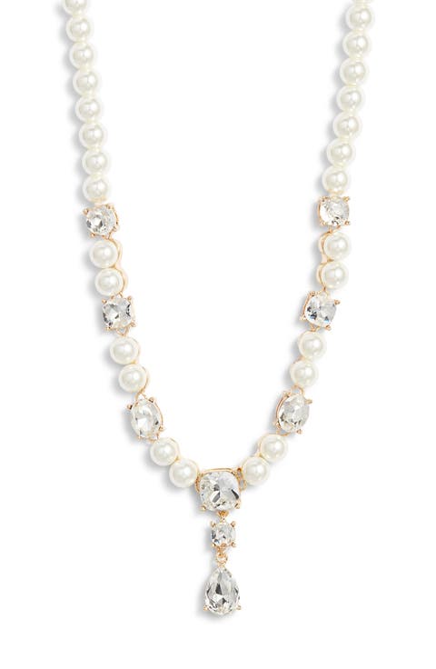 Faux Pearl Collar Necklace
