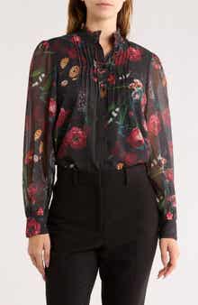 AREA STARS Ada Pleated Long Sleeve Top