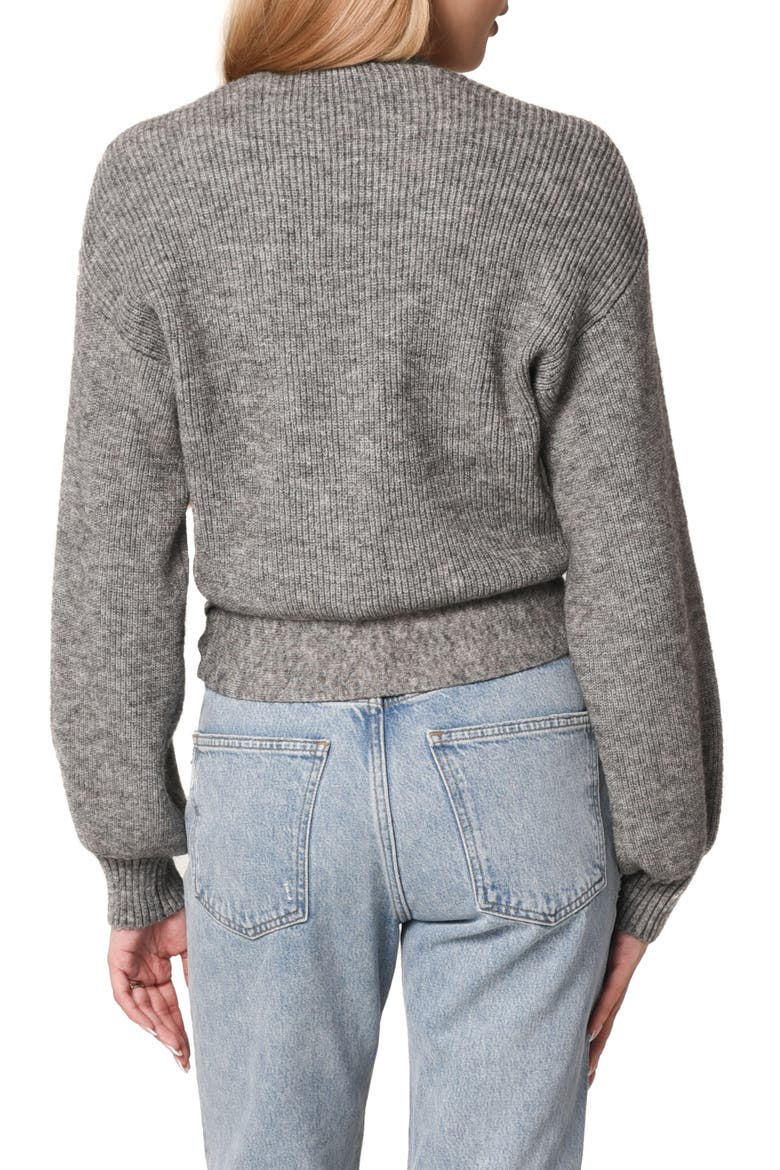 Sterling Wrap Sweater, Alternate, color, CHARCOAL