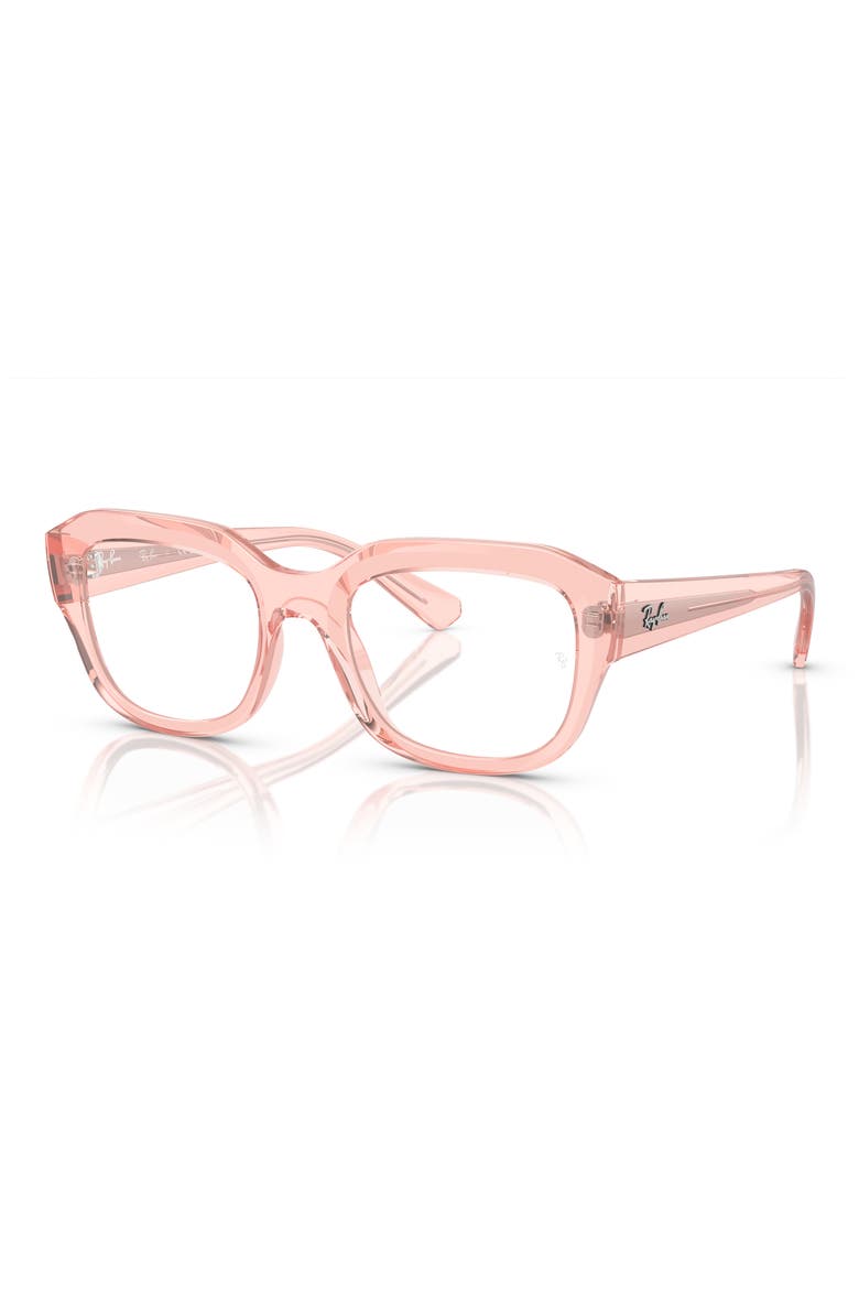 0RX7225 54mm Square Optical Glasses, Alternate, color, TRANSPARENT PINK