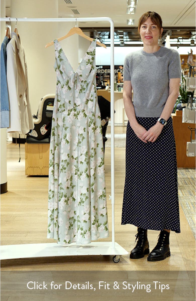 Lucasta Floral Satin Gown, sales video thumbnail