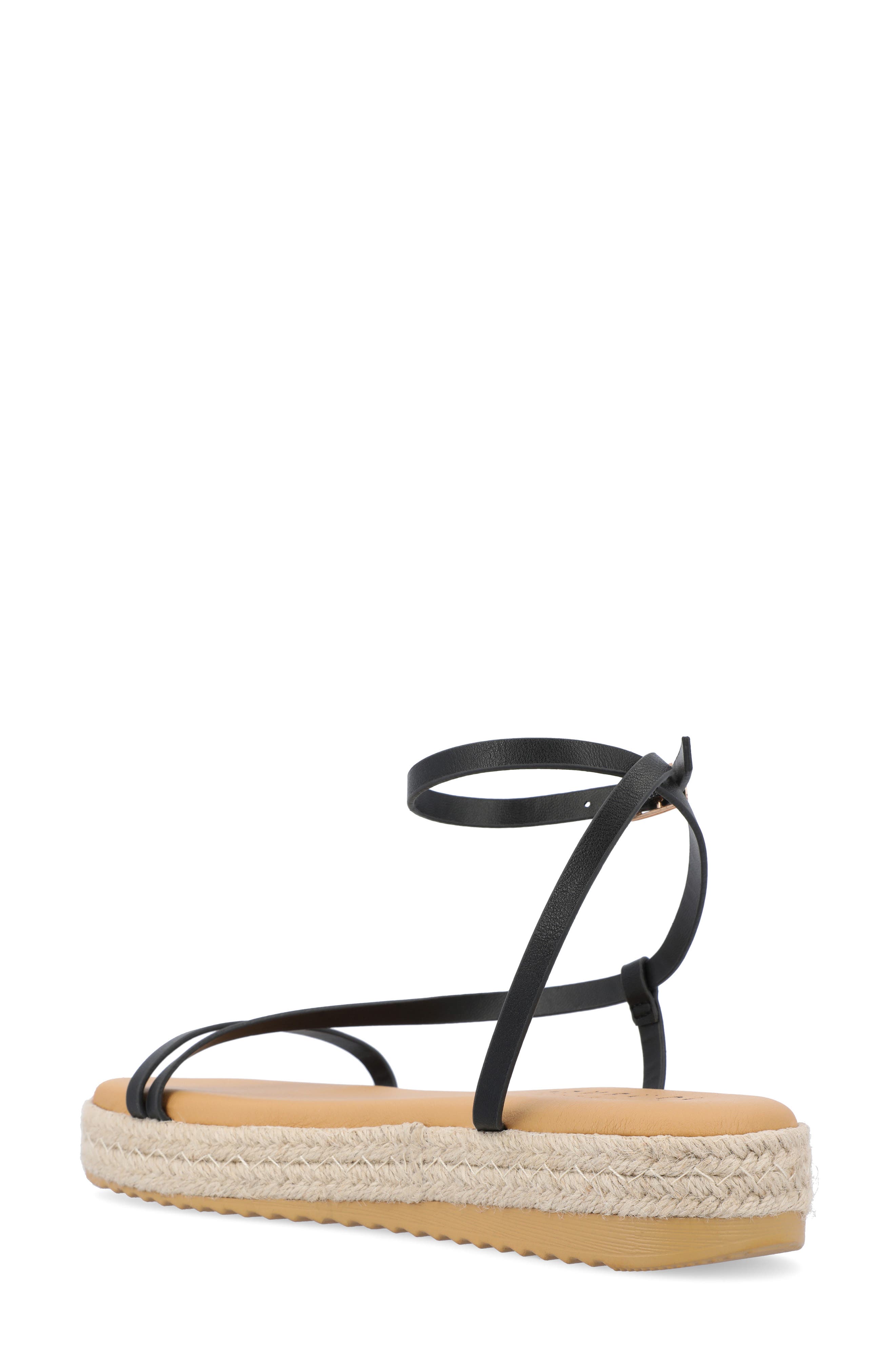 Journee Collection Odelia Espadrille Sandal, Alternate, color, Black
