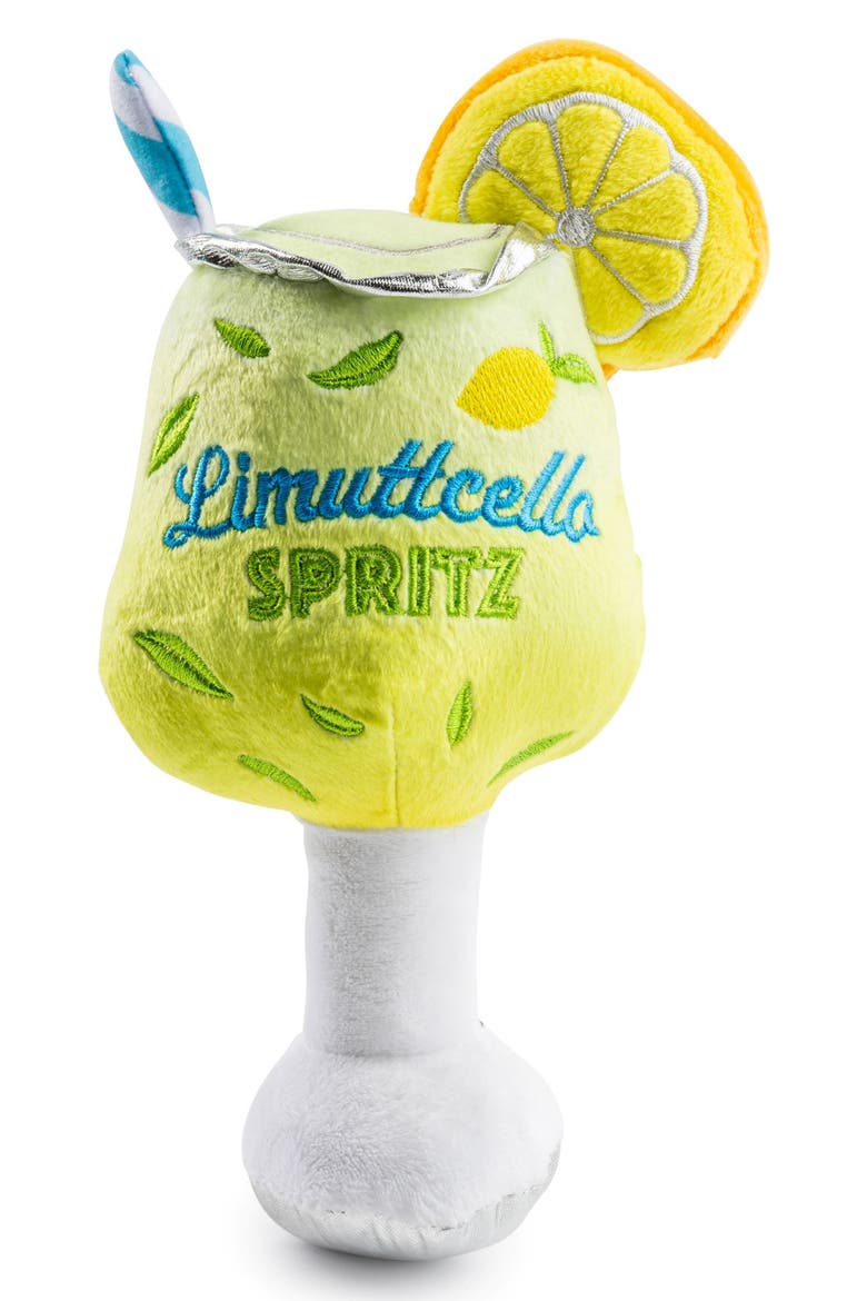 Limuttcello Spritz Plush Dog Squeaker Toy, Main, color, YELLOW