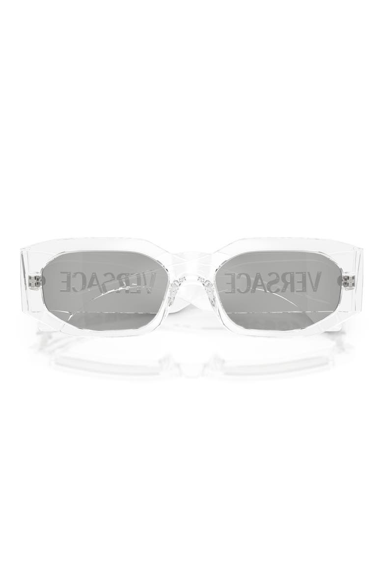 55mm Irregular Sunglasses, Alternate, color, TRANSPARENT