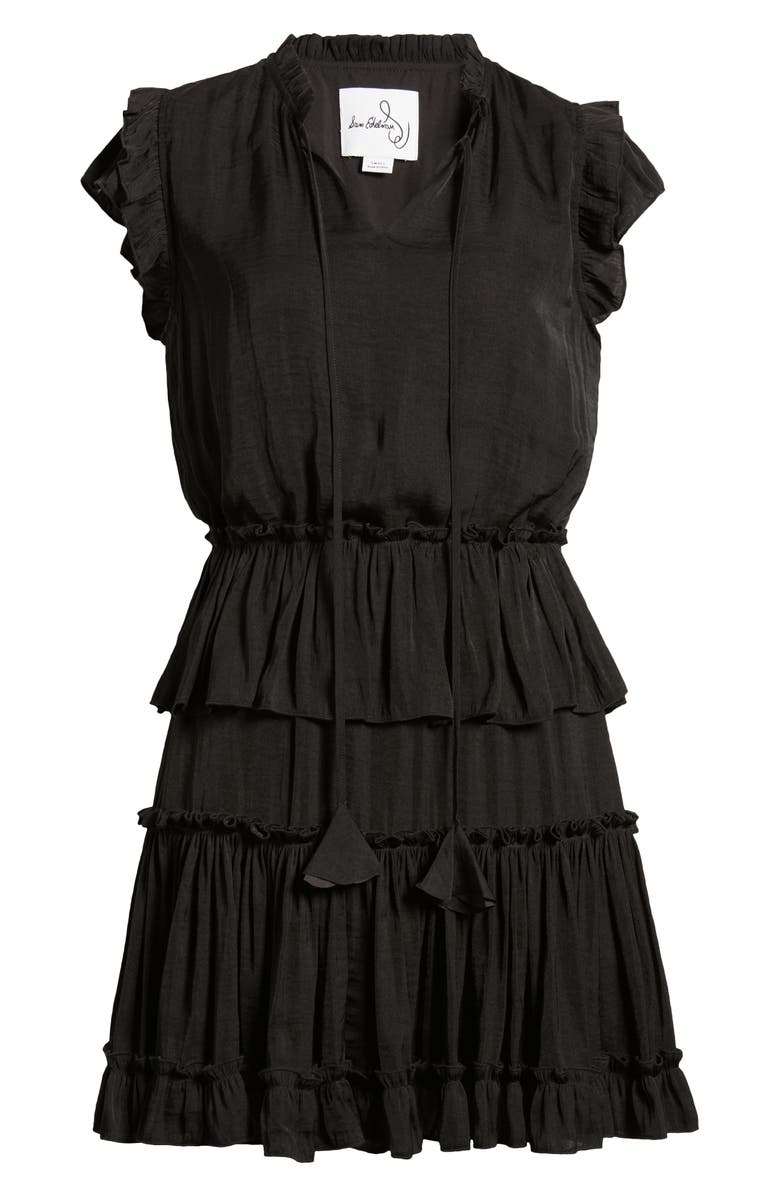 Sam Edelman Tiered Ruffle Minidress, Alternate, color, Black