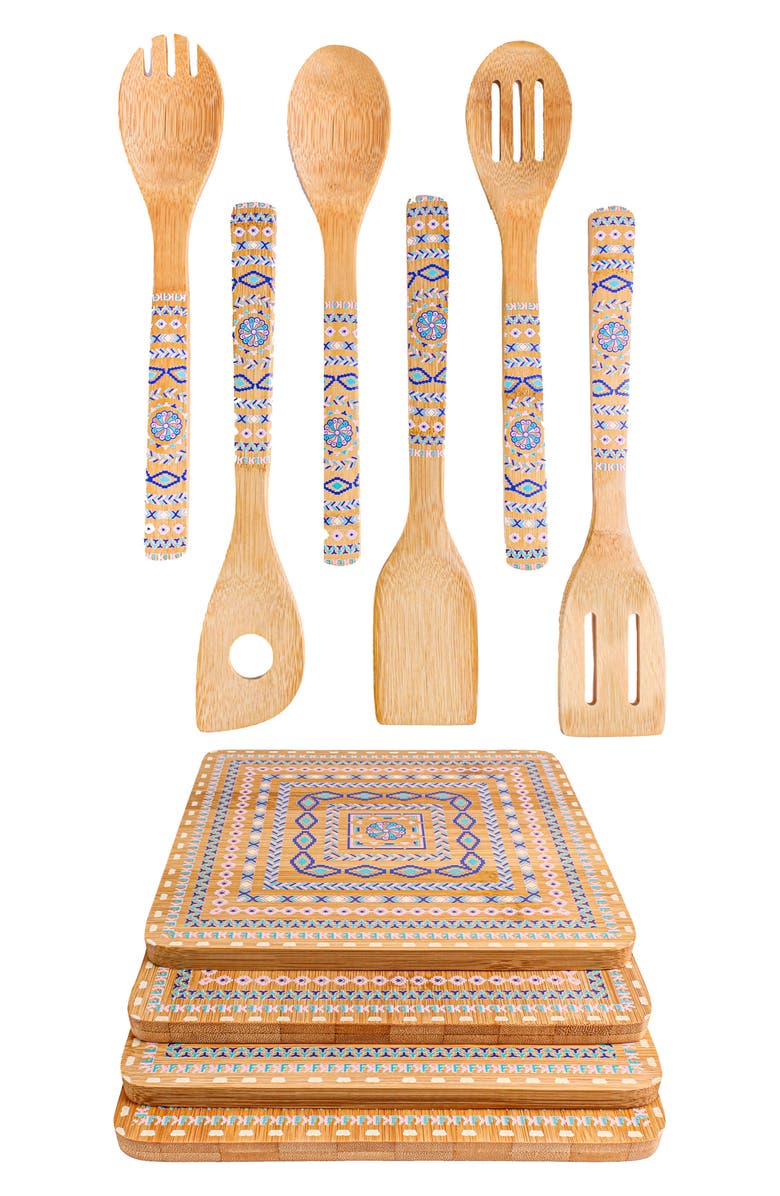 BergHOFF 10-Piece Bamboo Utensil & Trivet Set, Main, color, Beige
