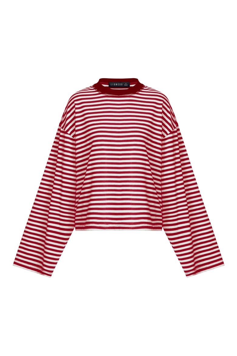 Bloom Stripe Top, Alternate, color, WINE STRIPE