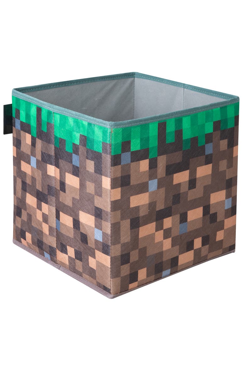 Fabric Storage Boxes 2 Piece Tnt & Grass Block, 10 Inches, Alternate, color, Multicolored