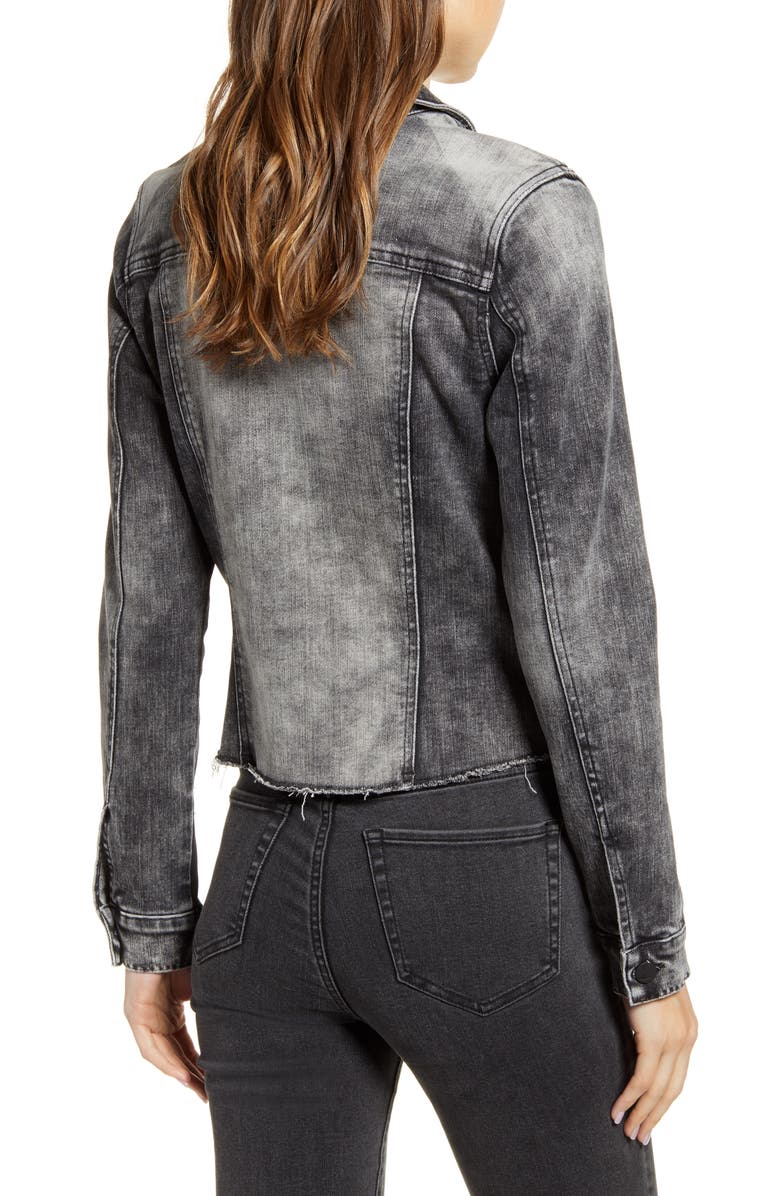 Wash Lab Denim Pieced Dyed Denim Trucker Jacket, Alternate, color,