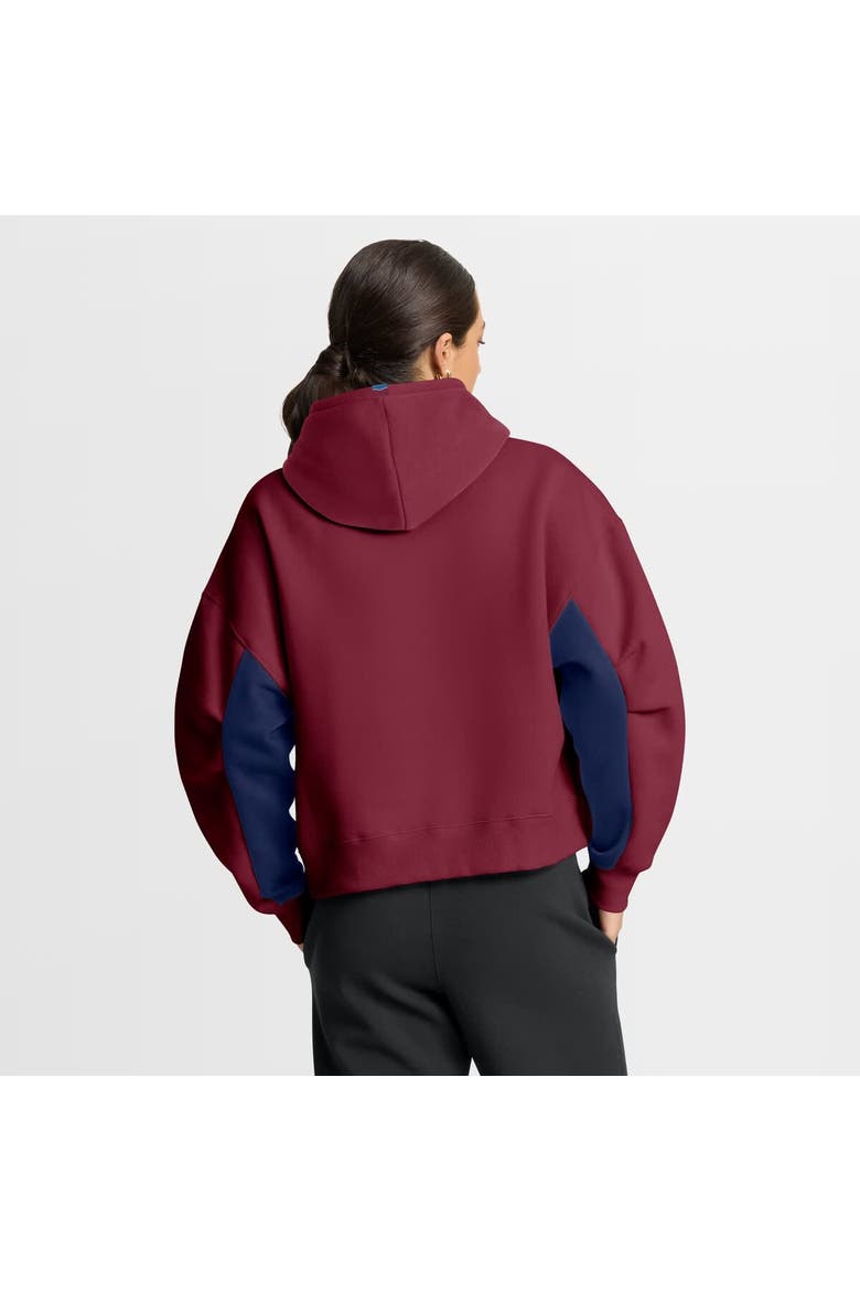 Women's Fanatics Burgundy Colorado Avalanche Back Check Boxy Hoodie, Alternate, color, Burgundy