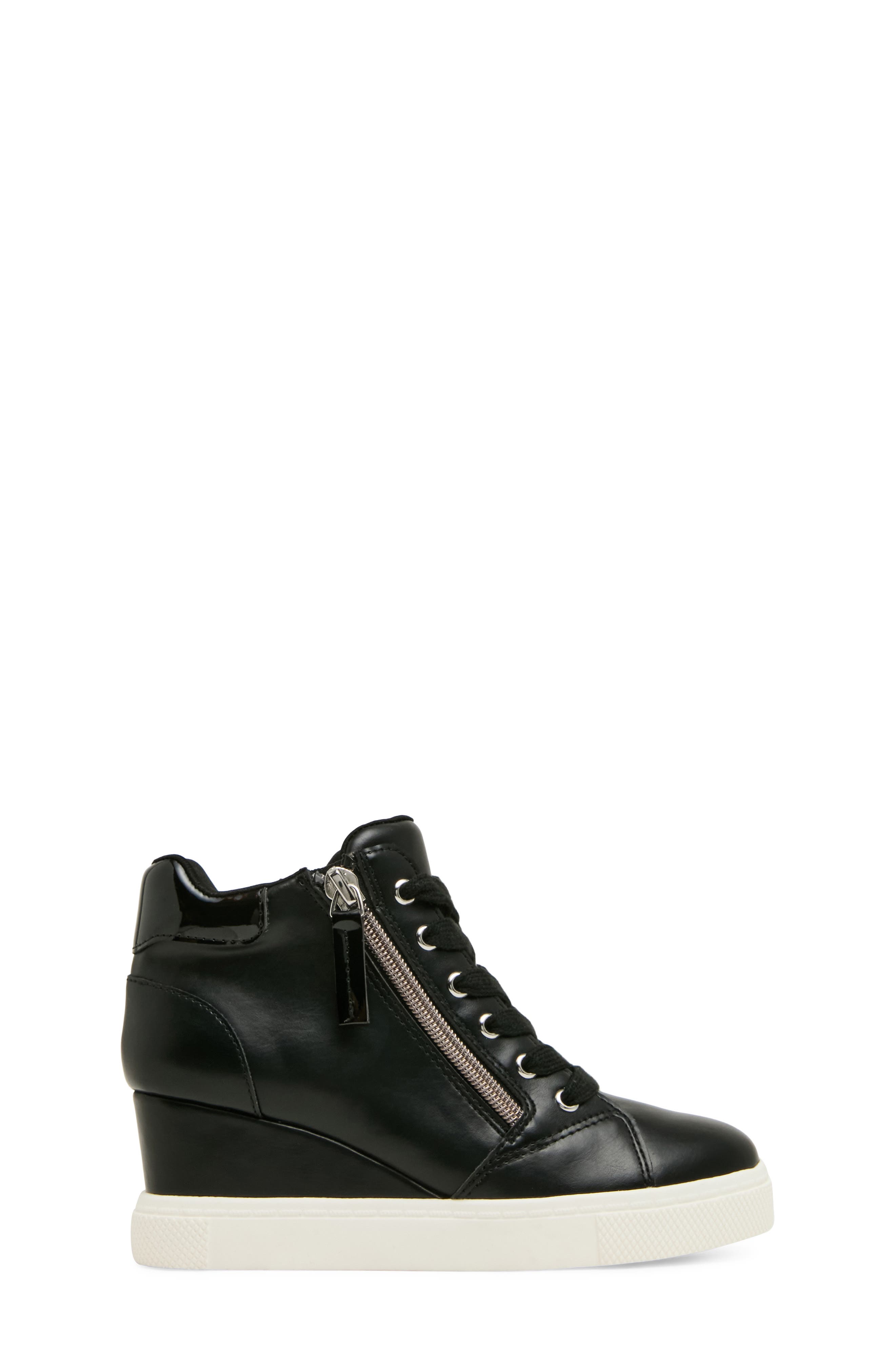 Kids' Jatomic Wedge High Top Sneaker, Alternate, color, BLACK