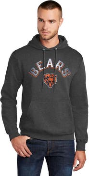 STARTER Men's Starter  Charcoal Chicago Bears Arch Over Logo Pullover Hoodie