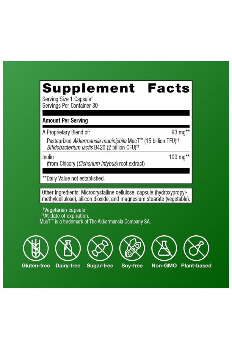 UltraFlora Triplebiotic Prebiotic Probiotic Postbiotic Gut Health Supplement 30 Capsules, Alternate, color, None